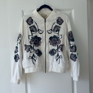 vintage embroidered bomber jacket